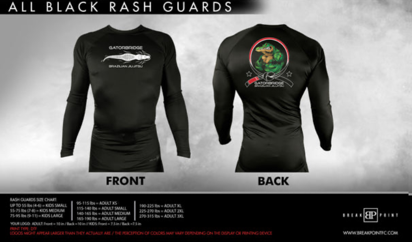 all black rash guards