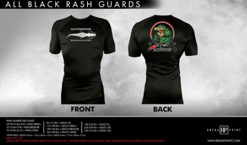 short sleeve rash guard all black