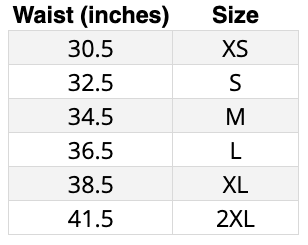 sweat shorts sizing